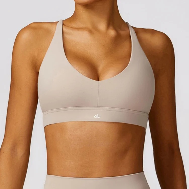Casio Alo yoga wear summer tight underwear women's yoga back running shock-proof sports bra quick-drying fitness vest