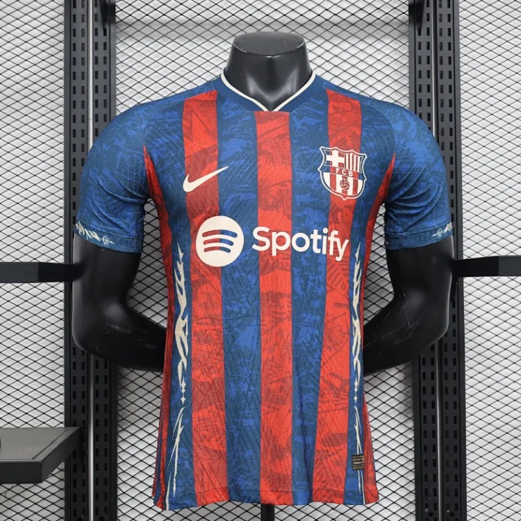 Barcelona sports quick-drying short-sleeves, 1:1 original logo details (original logo), customizable printed numbers