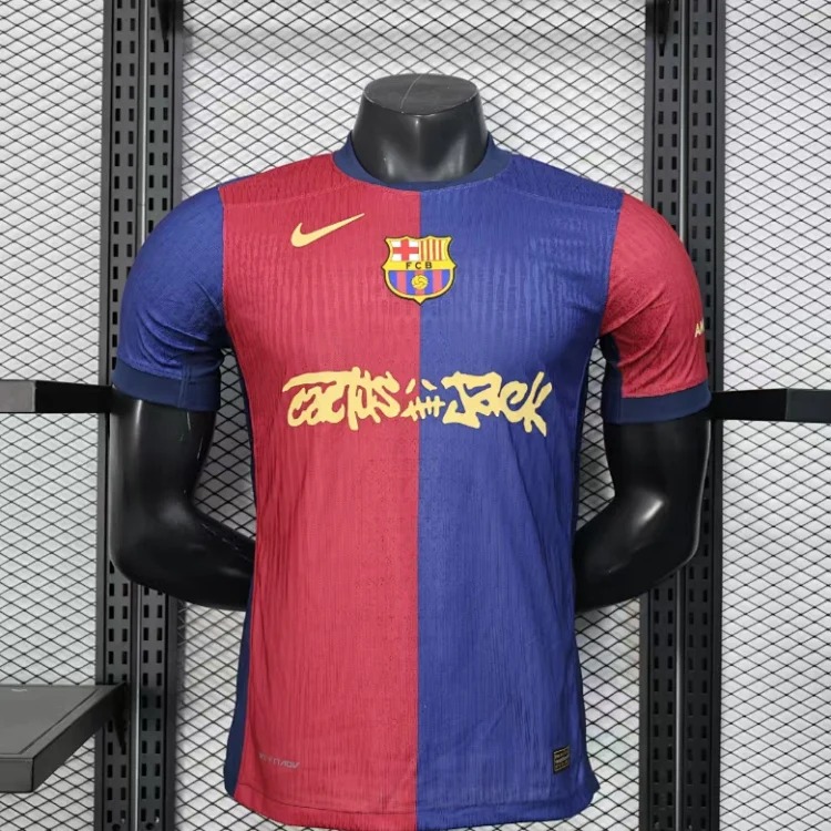 Barcelona sports quick-drying short-sleeves, 1:1 original logo details (original logo), customizable printed numbers image 2