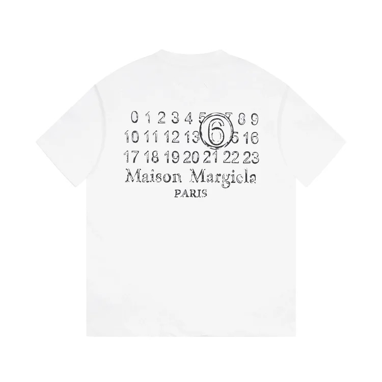 MM6 Maison Margiela short-sleeved 2024 digital printed T-shirt for men and women couples