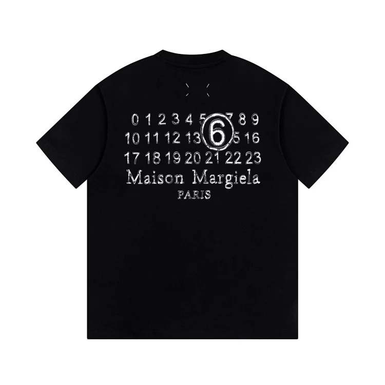 MM6 Maison Margiela short-sleeved 2024 digital printed T-shirt for men and women couples