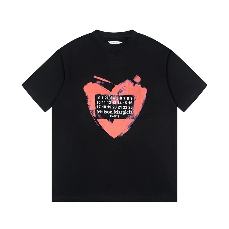 MM6 Maison Margiela short-sleeved 2024 digital printed T-shirt for men and women couples