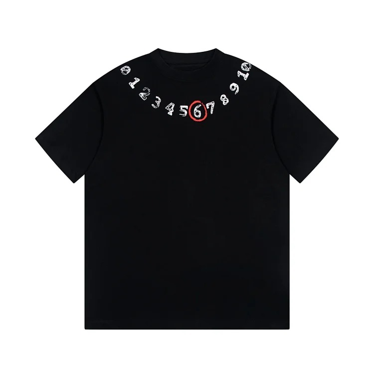 MM6 Maison Margiela short-sleeved 2024 digital printed T-shirt for men and women couples