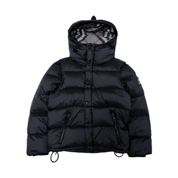Br Down Autumn and Style Detachable Sleeve Hooded Down Jacket