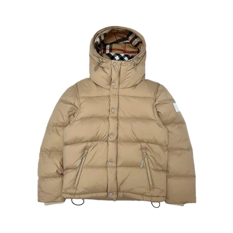 Br Down Autumn and Style Detachable Sleeve Hooded Down Jacket