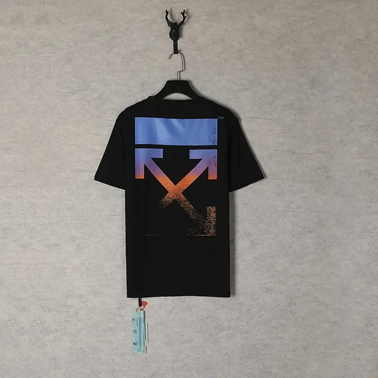 Off White OFF-WHITE classic gradient arrow dissolving graffiti cordon religious couple short-sleeved T-shirt image 2