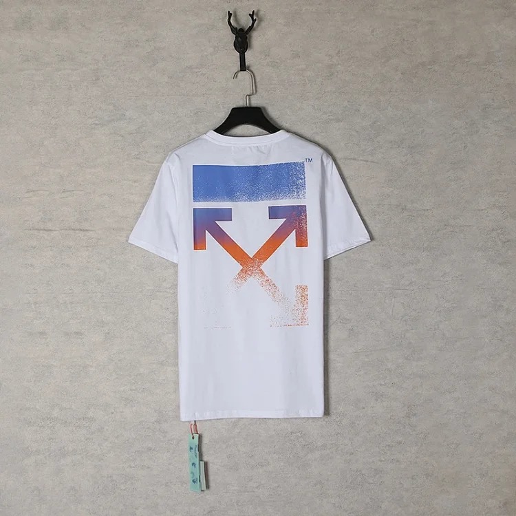 Off White OFF-WHITE classic gradient arrow dissolving graffiti cordon religious couple short-sleeved T-shirt image 3