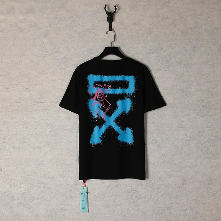 Off White OFF-WHITE classic gradient arrow dissolving graffiti cordon religious couple short-sleeved T-shirt image 6