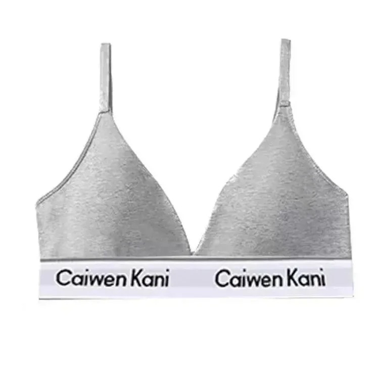 ZM18-Ladies Bra Set Push-up Wireless Pure Cotton Girls Sexy Briefs Unprinted image 5