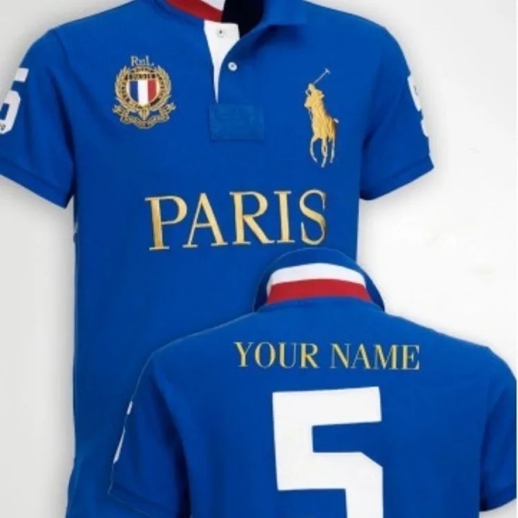 War Horse T-shirt Golden Classic City Lapel Casual Embroidery pl