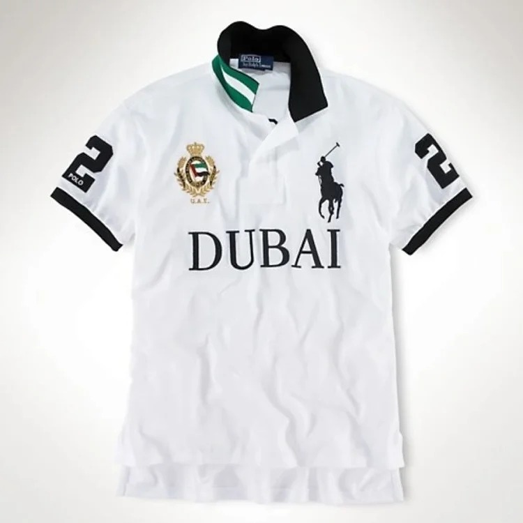 War Horse T-shirt Golden Classic City Lapel Casual Embroidery pl