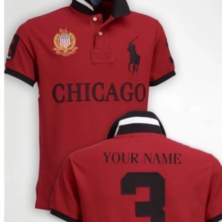 War Horse T-shirt Golden Classic City Lapel Casual Embroidery pl