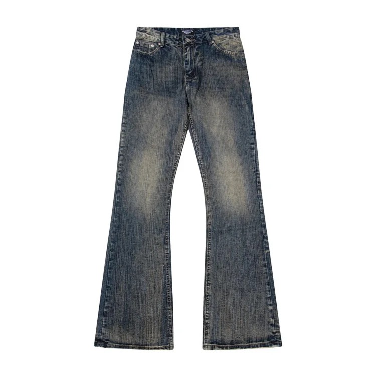 Bal 24FW vertical bamboo stripe bootcut washed jeans