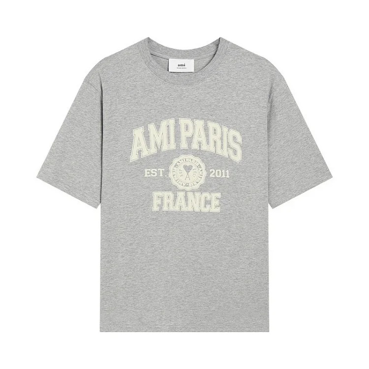 Foam letter love short-sleeved summer niche American retro college style commemorative edition badge top