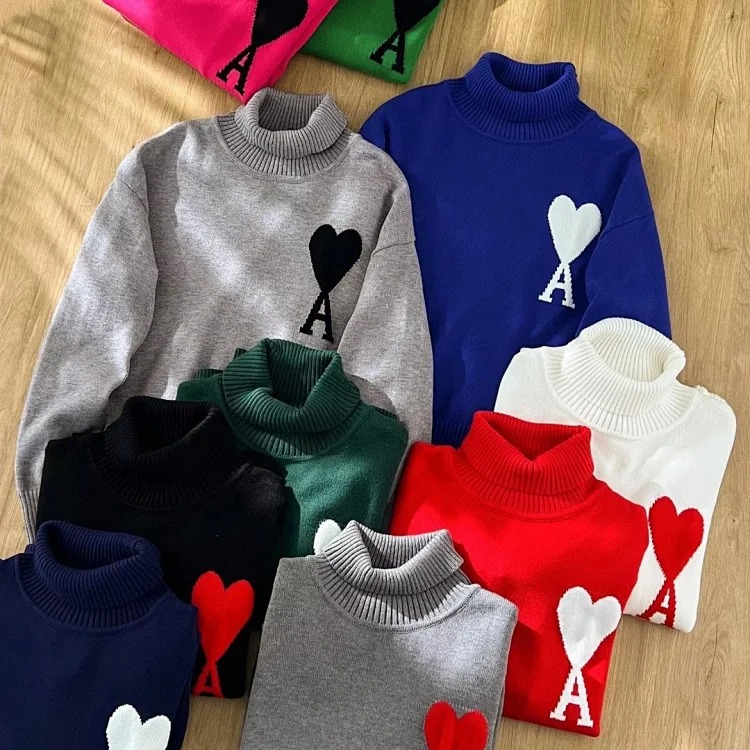 Ax new autumn and winter colorful turtleneck sweater for men and women