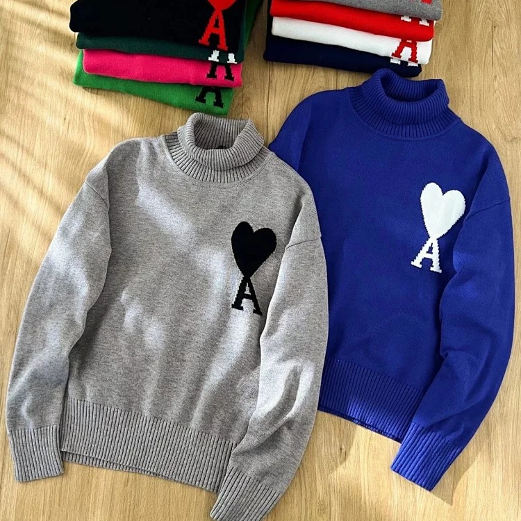 Ax new autumn and winter colorful turtleneck sweater for men and women