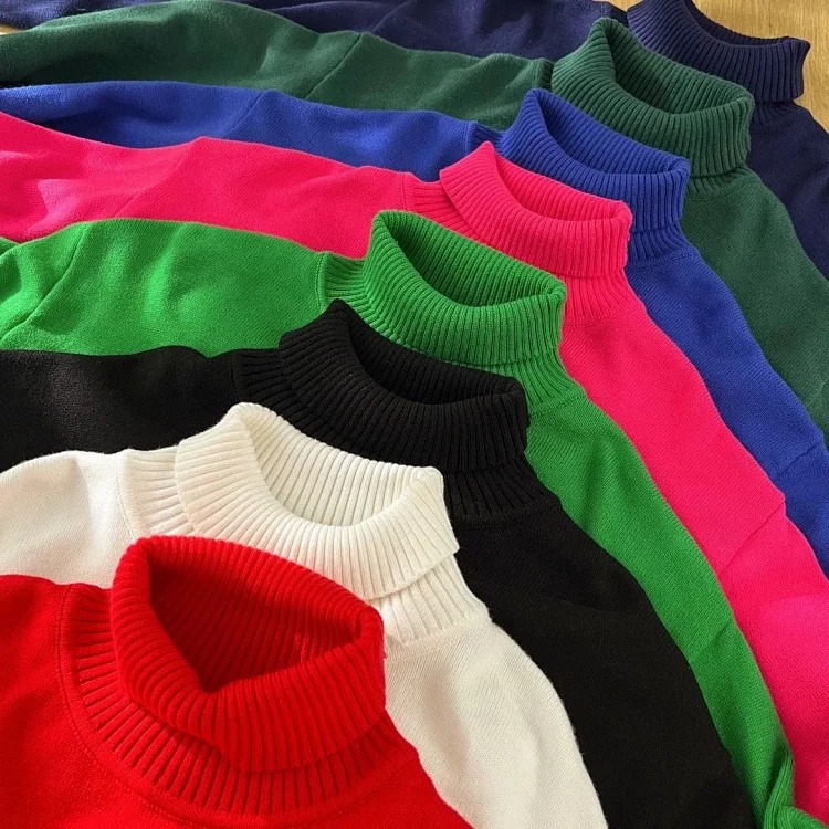 Ax new autumn and winter colorful turtleneck sweater for men and women