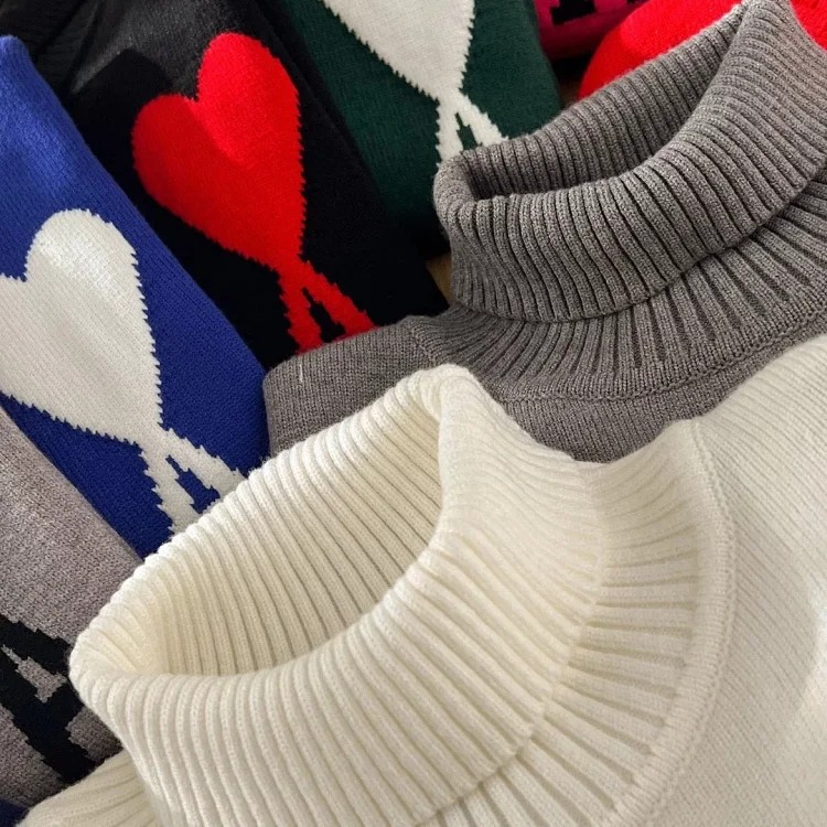 Ax new autumn and winter colorful turtleneck sweater for men and women