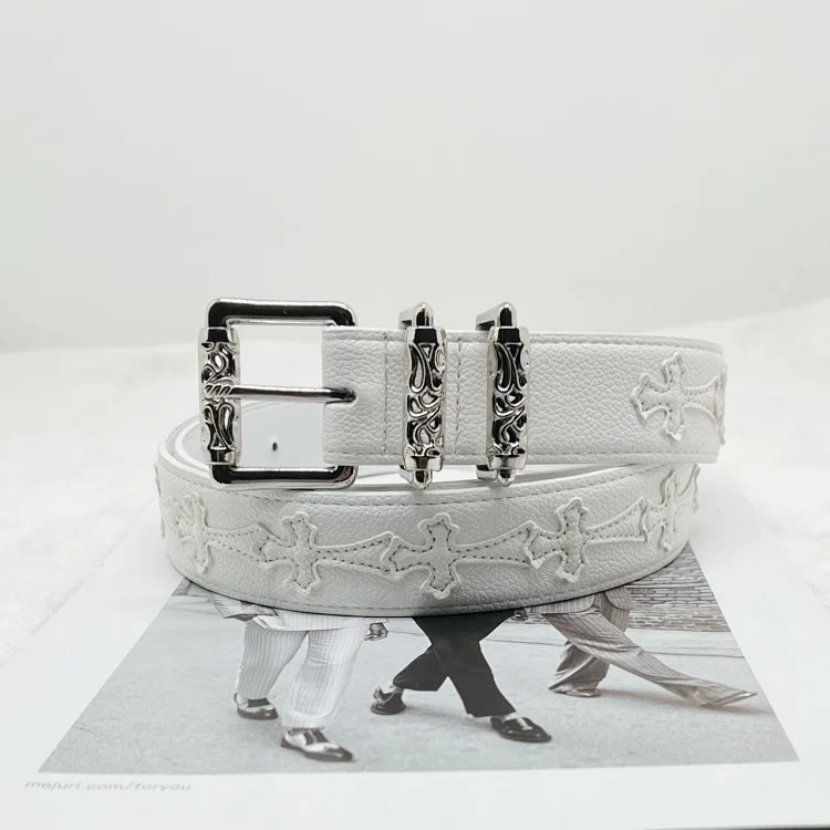 Personalized litchi color Crow new belt men's and women's literary youth retro fashion vine roller ten