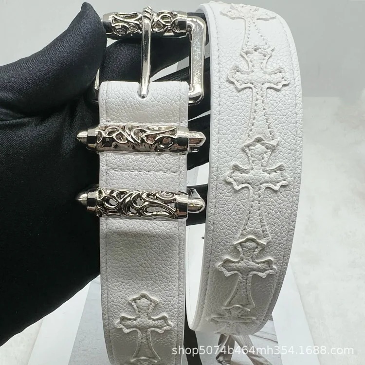 Personalized litchi color Crow new belt men's and women's literary youth retro fashion vine roller ten