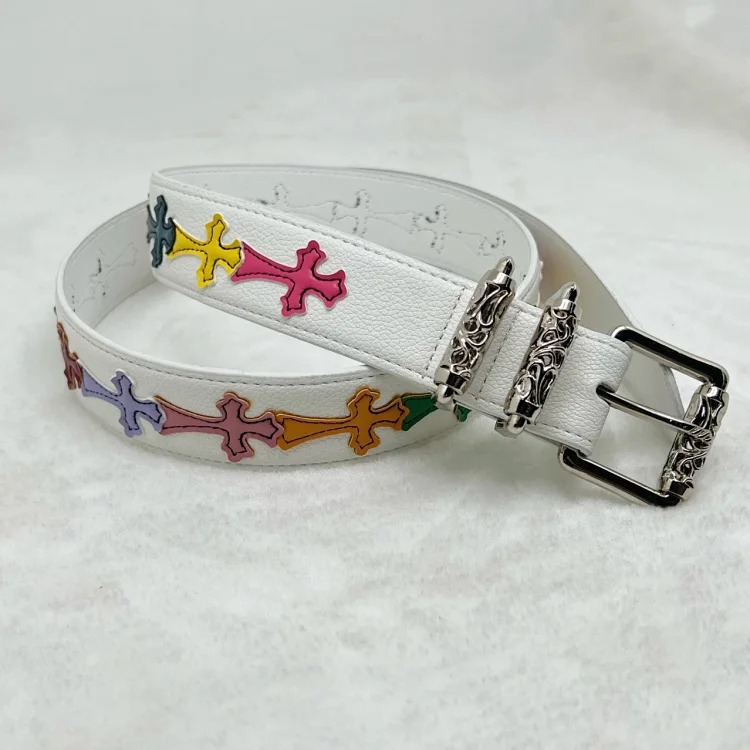 Personalized litchi color Crow new belt men's and women's literary youth retro fashion vine roller ten