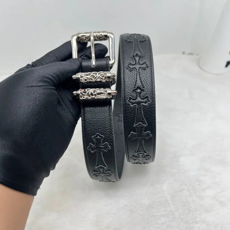Personalized litchi color Crow new belt men's and women's literary youth retro fashion vine roller ten