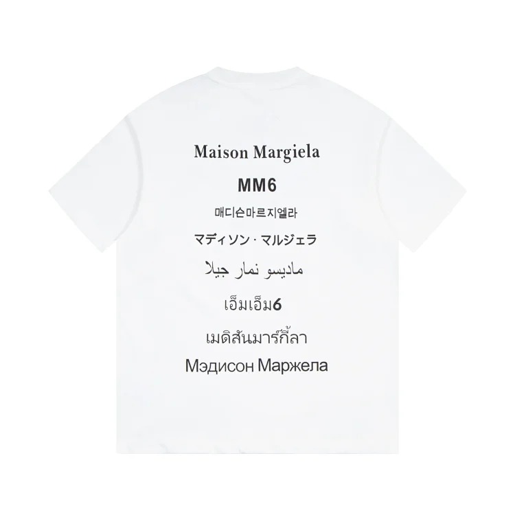 MM6 Maison Margiela short-sleeved 2024 digital printed T-shirt for men and women couples