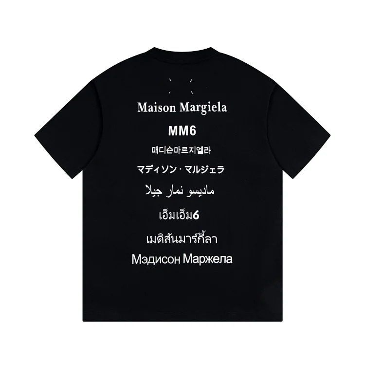 MM6 Maison Margiela short-sleeved 2024 digital printed T-shirt for men and women couples