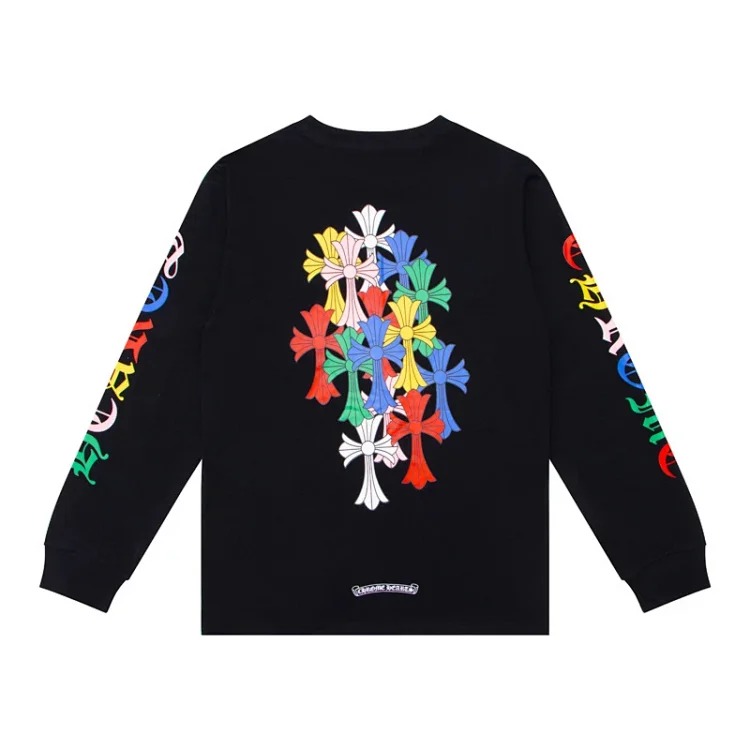 Crow's new cross with Sanskrit embroidery for men and women, casual and loose image 6