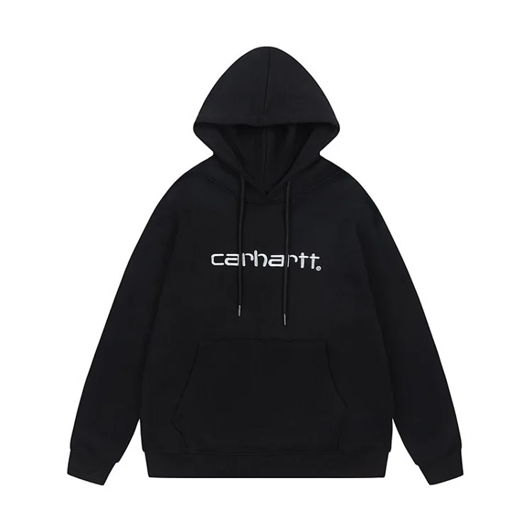 Carhartt WIP solid color hooded couple terry sweatshirt for men and women, spring and autumn trendy loose jacket