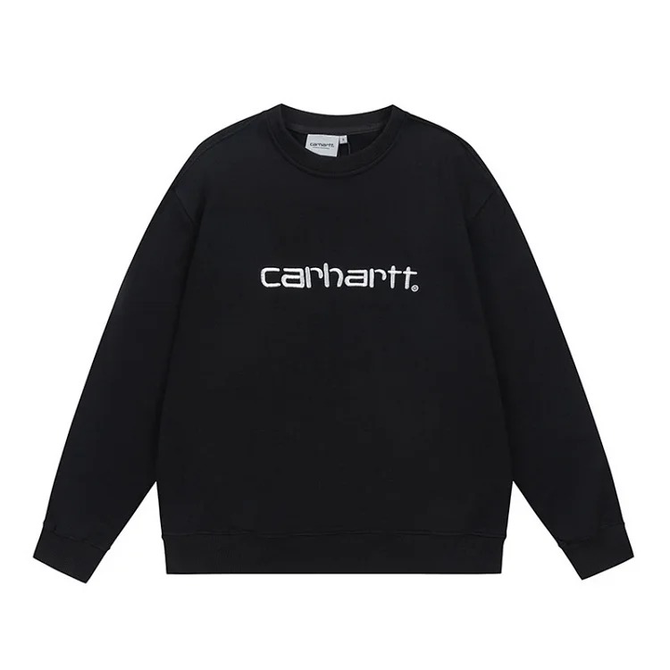 Carhartt WIP solid color hooded couple terry sweatshirt for men and women, spring and autumn trendy loose jacket