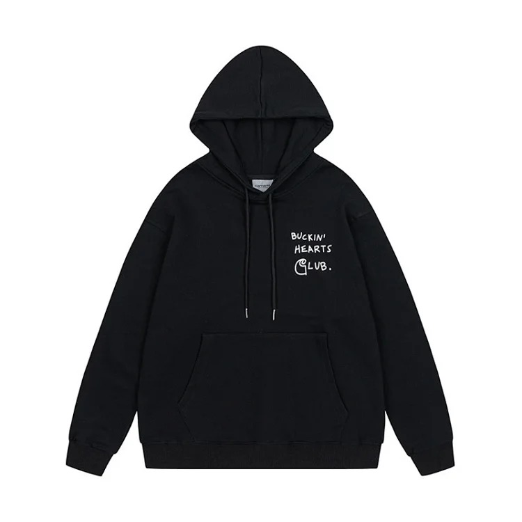 Carhartt WIP solid color hooded couple terry sweatshirt for men and women, spring and autumn trendy loose jacket
