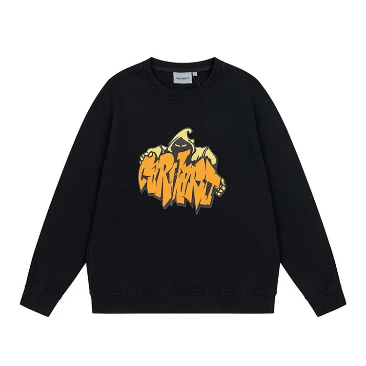 Carhartt WIP solid color hooded couple terry sweatshirt for men and women, spring and autumn trendy loose jacket