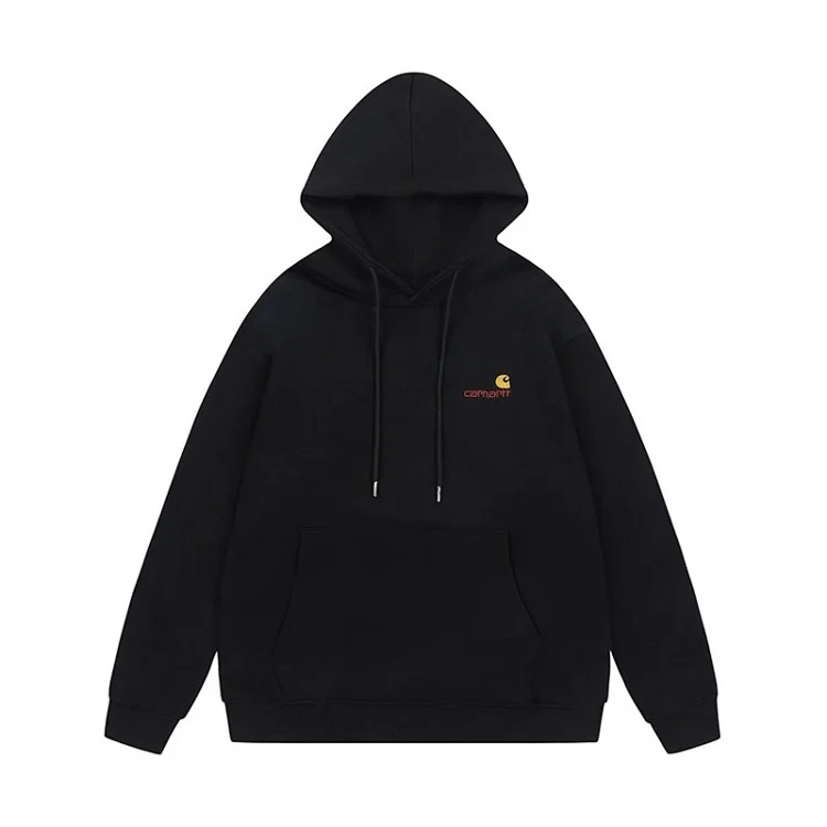 Carhartt WIP solid color hooded couple terry sweatshirt for men and women, spring and autumn trendy loose jacket
