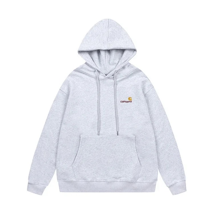 Carhartt WIP solid color hooded couple terry sweatshirt for men and women, spring and autumn trendy loose jacket