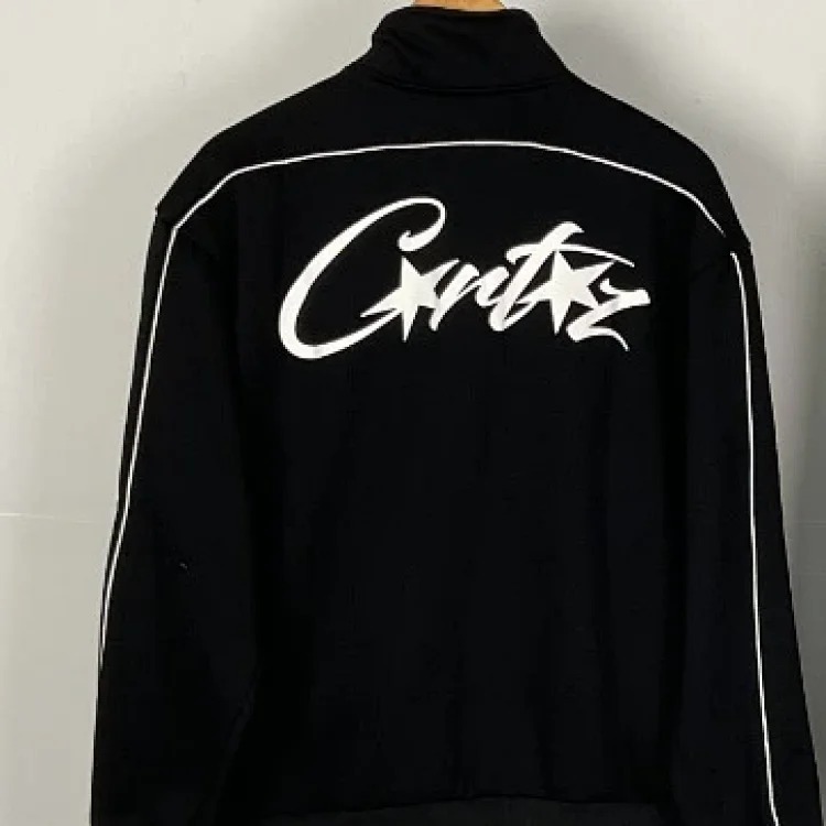 CORTEIZ Jacket Stand Collar Velvet Suit Zipper High Street Men's and Women's Casual Pants