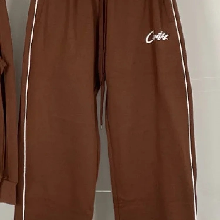 CORTEIZ Jacket Stand Collar Velvet Suit Zipper High Street Men's and Women's Casual Pants