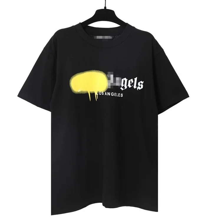 Palm angels round neck men's t-shirt loose couple short sleeve image 4