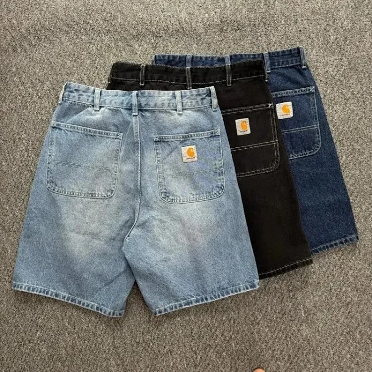 CHT washed loose denim shorts