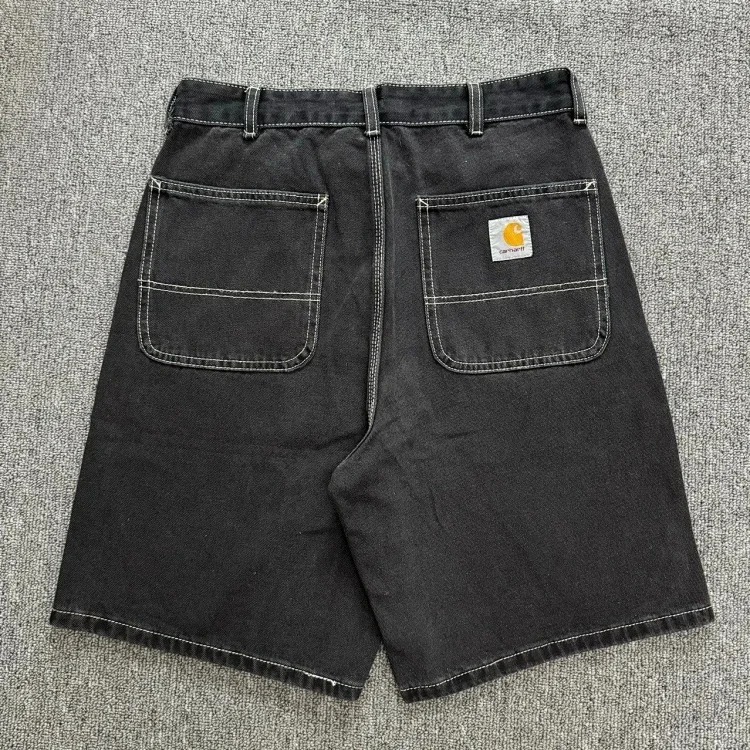 CHT washed loose denim shorts image 4