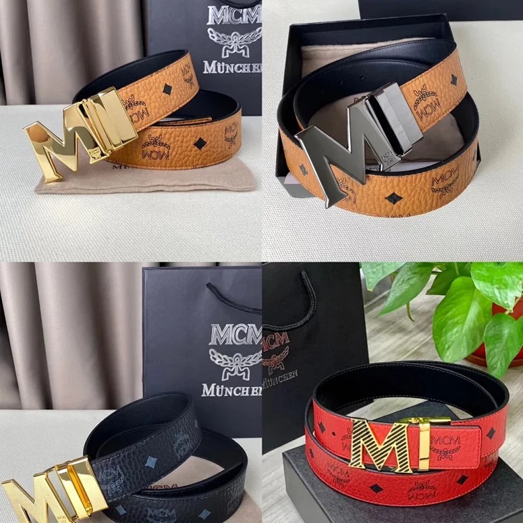 Chanel Highest quality MC.M belt Unisex style, suitable for both men and women, 4.0 width, two-color , exquisite carved buckle