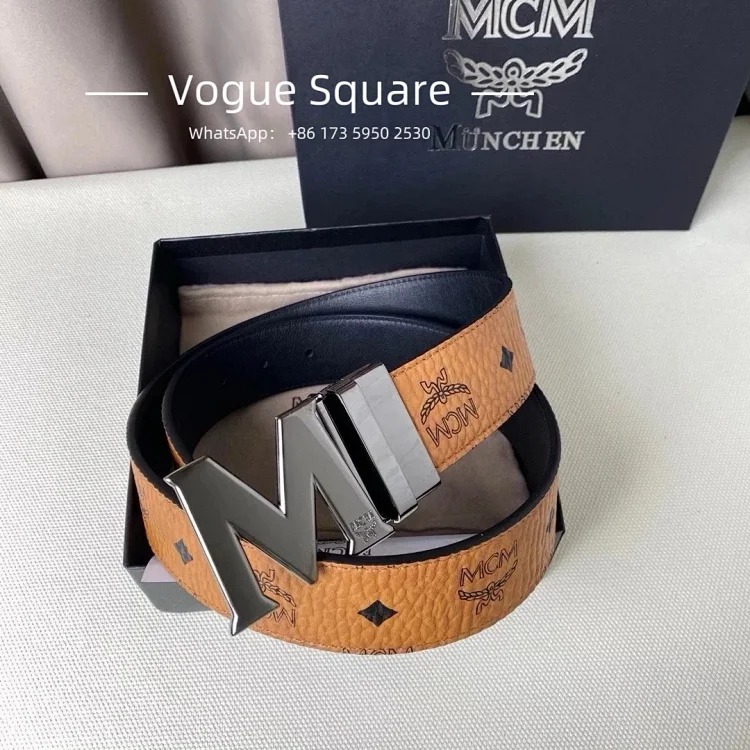 Chanel Highest quality MC.M belt Unisex style, suitable for both men and women, 4.0 width, two-color , exquisite carved buckle image 3