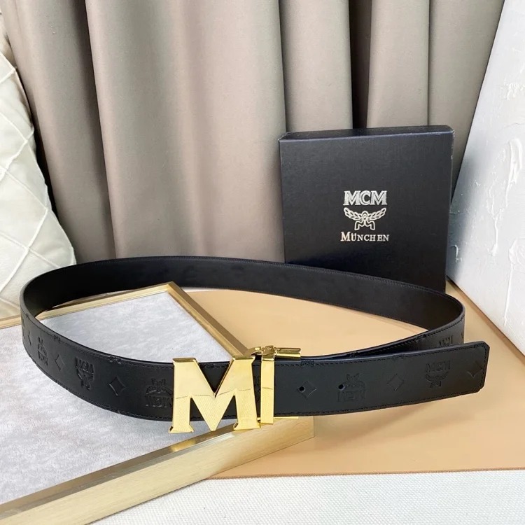 Chanel Highest quality MC.M belt Unisex style, suitable for both men and women, 4.0 width, two-color , exquisite carved buckle image 6