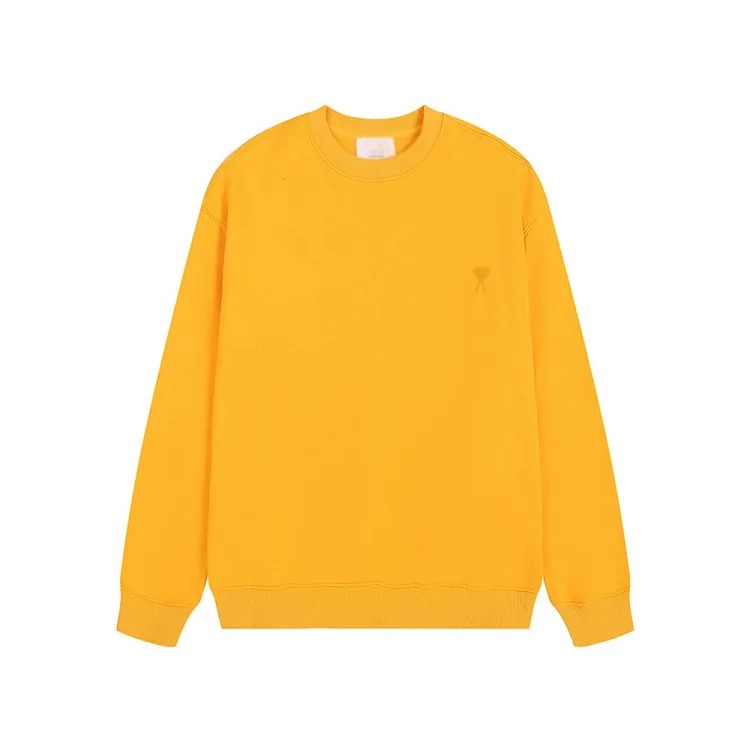 Ami sweatshirt autumn and winter small love embroidered round neck sweatshirt loose casual tops for men and women