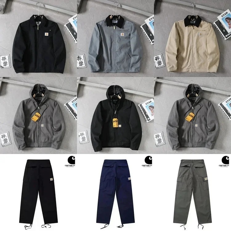 NEW-1 2025 Jacket Heavyweight Men's and Women's American Retro Washed Interstellar Work Cotton Clothes