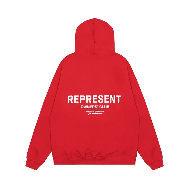 Represent Owners' Club high street loose letter hooded sweatshirt for men and women hoodie jacket
