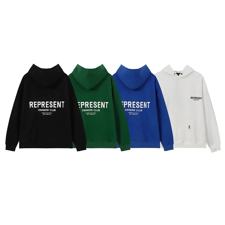 Represent Owners' Club high street loose letter hooded sweatshirt for men and women hoodie jacket