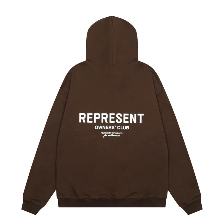 Represent Owners' Club high street loose letter hooded sweatshirt for men and women hoodie jacket