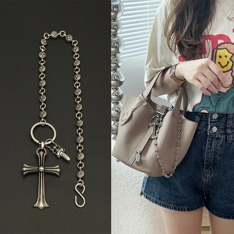 Cro bag chain accessories single purchase vegetable basket bucket bag decorative short chain handbag hanging jewelry