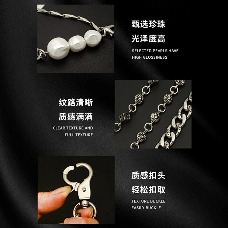 Cro bag chain accessories single purchase vegetable basket bucket bag decorative short chain handbag hanging jewelry